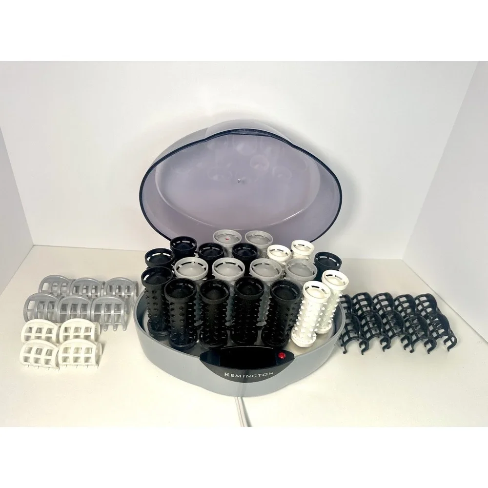 Remington Solutions H-1080i 20 Hair Curlers with Clips Ionic Complete w/ Box